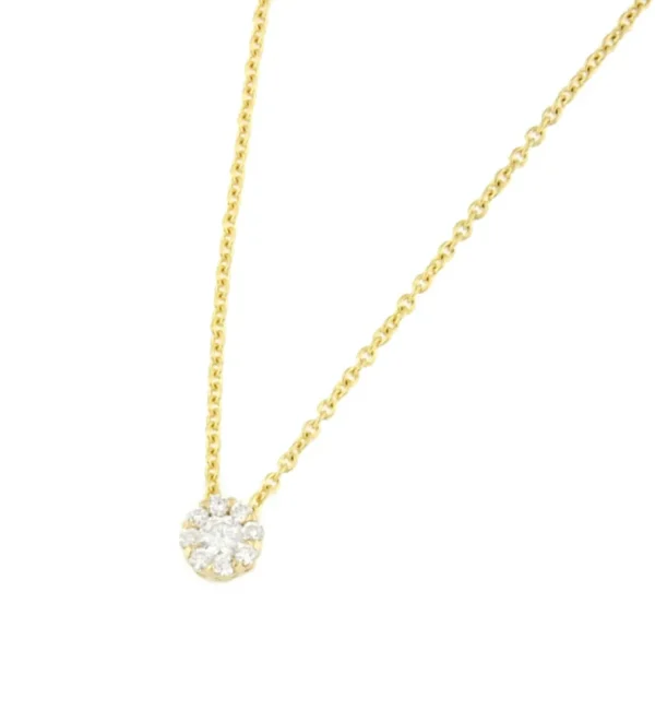 Roman Joyero Cadenas Y Gargantillas<ROATAN cadena con centro roseta de brillantes oro amarillo