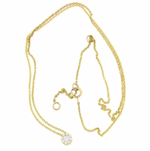 Roman Joyero Cadenas Y Gargantillas<ROATAN cadena con centro roseta de brillantes oro amarillo