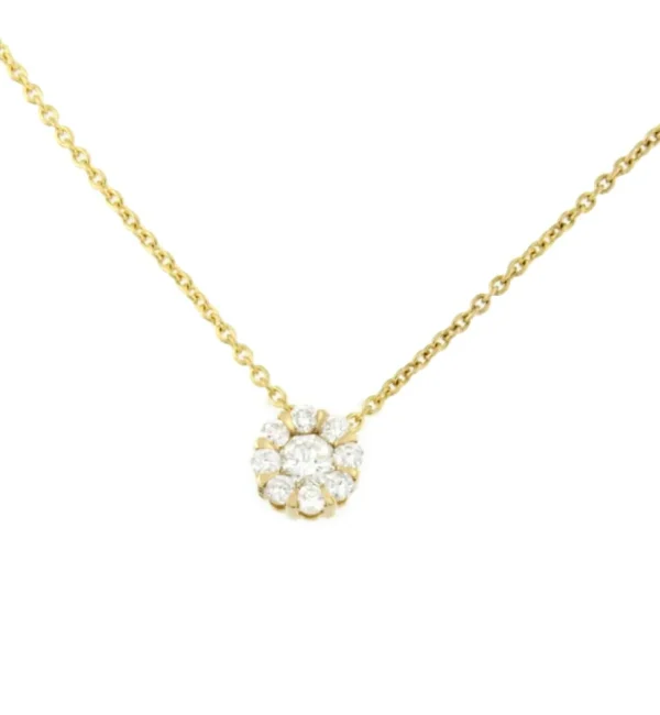 Roman Joyero Cadenas Y Gargantillas<ROATAN cadena con centro roseta de brillantes oro amarillo