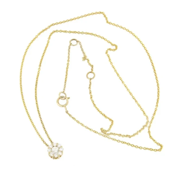 Roman Joyero Cadenas Y Gargantillas<ROATAN cadena con centro roseta de brillantes oro amarillo