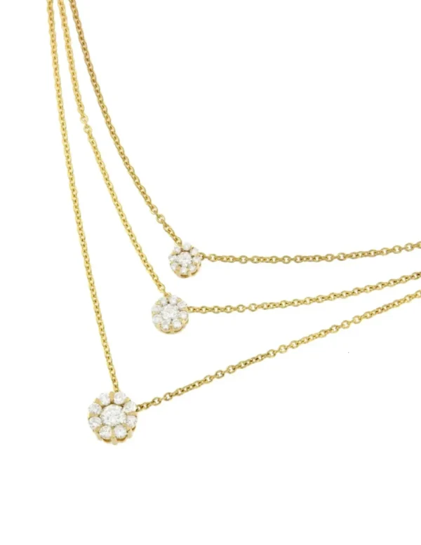 Roman Joyero Cadenas Y Gargantillas<ROATAN cadena con centro roseta de brillantes oro amarillo
