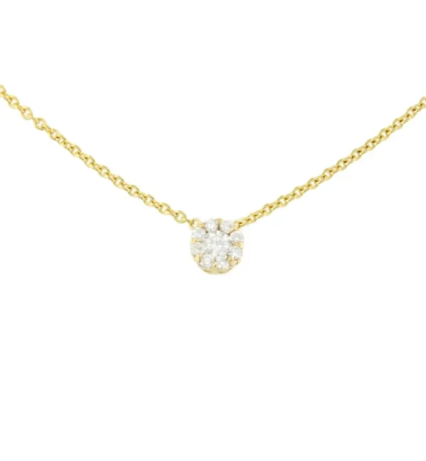 Roman Joyero Cadenas Y Gargantillas<ROATAN cadena con centro roseta de brillantes oro amarillo