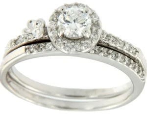Roman Joyero Anillos<RODIN, anillo de compromiso y alianza de plata y circonitas