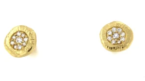 Roman Joyero Pendientes<RODOPE, pendientes de plata dorada con circonitas.
