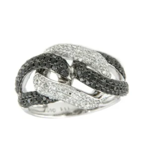 Roman Joyero Anillos<SALENTO, anillo en oro blanco y diamantes de colores.