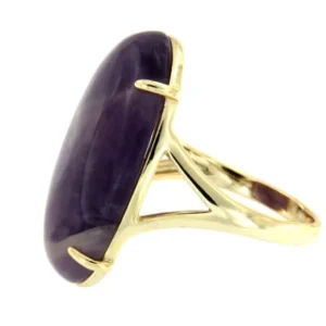 Roman Joyero Anillos<SARAI, anillo de plata dorada y amatista