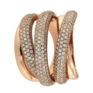 Roman Joyero Anillos<SASHA, anillo ancho de plata con circonitas