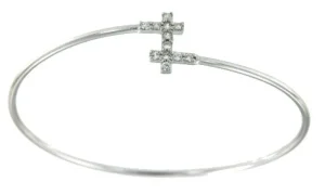 Roman Joyero Pulseras<SCILIA, pulsera rígida de plata rodiada.