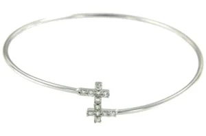 Roman Joyero Pulseras<SCILIA, pulsera rígida de plata rodiada.