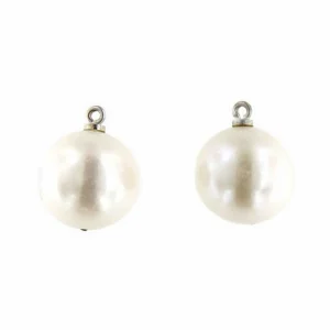 Roman Joyero Pendientes<SELEM pareja de perla cultivadas Indonesia de 11 a 12mm pasadas