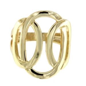 Roman Joyero Anillos<SENISE,anillo de plata dorada con eslabones