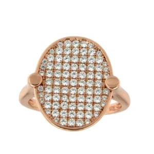 Roman Joyero Anillos<SERGEY, anillo de plata ovalado con circonitas