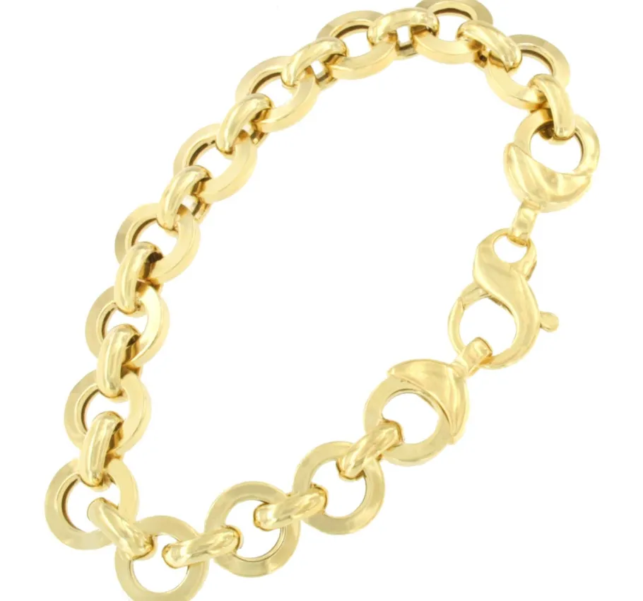setenil_pulsera_plata__le_1.webp Roman Joyero Pulseras<SETENIL pulsera plata 1ª ley bañada oro eslabones de círculos