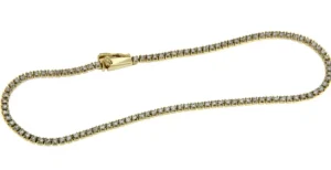 Roman Joyero Pulseras<SHARK, pulsera de plata dorada estilo riviere