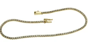 Roman Joyero Pulseras<SHARK, pulsera de plata dorada estilo riviere