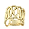 Roman Joyero Anillos<SION, anillo de plata dorada con 7 eslabones