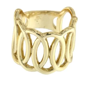 Roman Joyero Anillos<SION, anillo de plata dorada con 7 eslabones