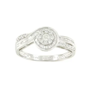 Roman Joyero Anillos<SIRACUSA anillo de brillantes y taipes en oro blanco de 18 ktes