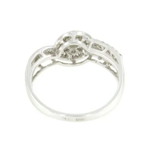 Roman Joyero Anillos<SIRACUSA anillo de brillantes y taipes en oro blanco de 18 ktes