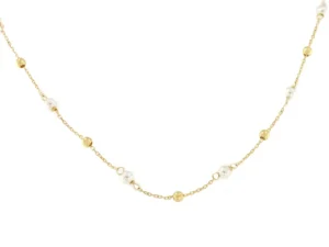 Roman Joyero Cadenas Y Gargantillas<SISIL gargantilla perlas y bolitas en oro amarillo de 18 ktes
