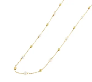 Roman Joyero Cadenas Y Gargantillas<SISIL gargantilla perlas y bolitas en oro amarillo de 18 ktes