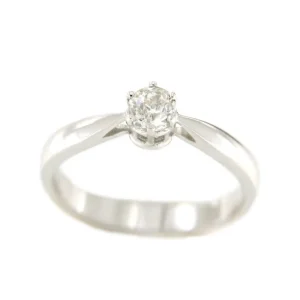 Roman Joyero Anillos<Solitario ELMAS en oro blanco de 18 kilates con brillante
