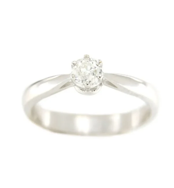 Roman Joyero Anillos<Solitario ELMAS en oro blanco de 18 kilates con brillante