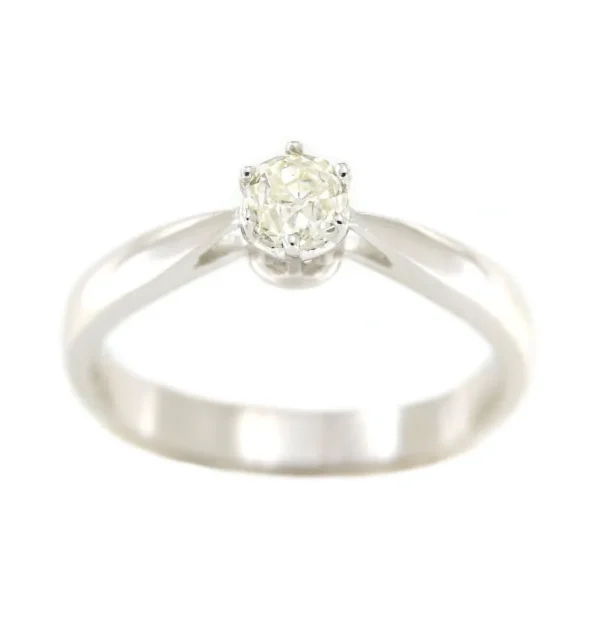Roman Joyero Anillos<Solitario ELMAS en oro blanco de 18 kilates con brillante