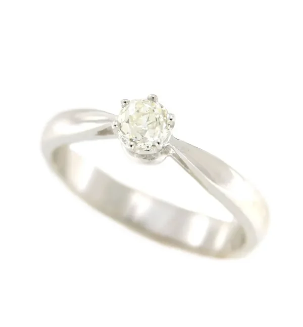 Roman Joyero Anillos<Solitario ELMAS en oro blanco de 18 kilates con brillante