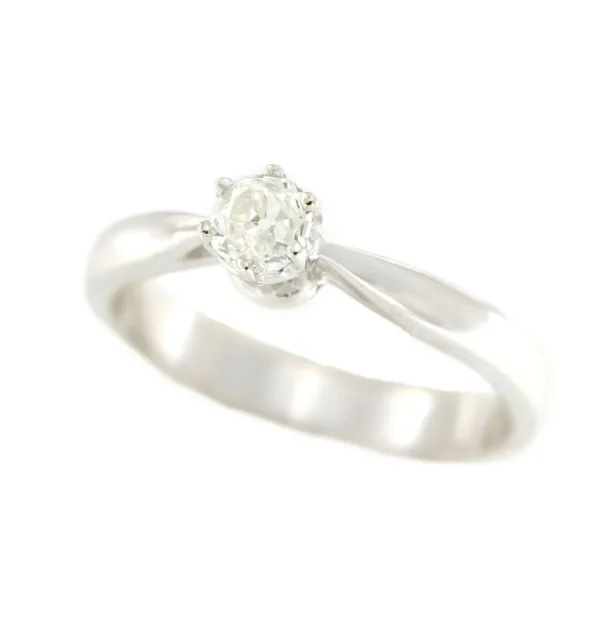 Roman Joyero Anillos<Solitario ELMAS en oro blanco de 18 kilates con brillante