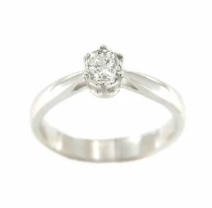 Roman Joyero Anillos<Solitario ELMAS en oro blanco de 18 kilates con brillante