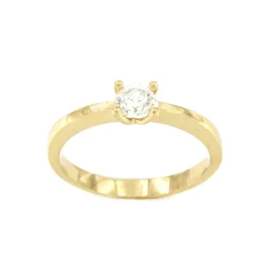 Roman Joyero Anillos<Solitario oro JE T’AIME con brillantes