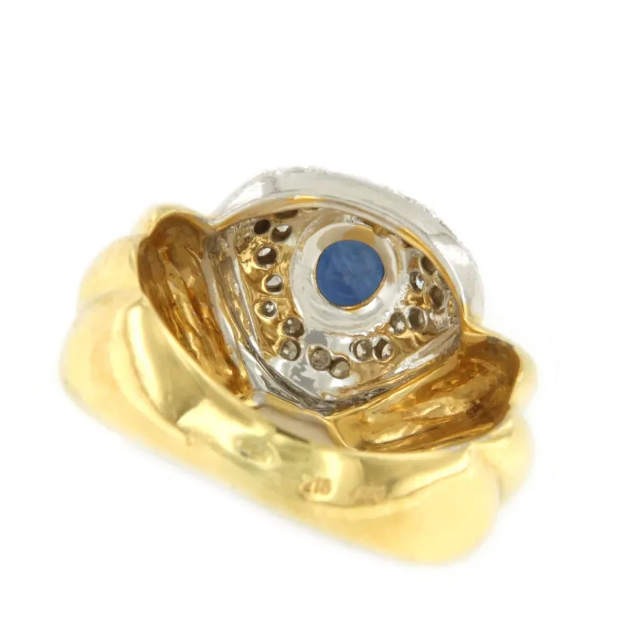 sortija_twilight_en_oro_b_4.webp Roman Joyero Anillos<Sortija TWILIGHT en oro blanco y amarillo con un zafiro central