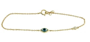 Roman Joyero Pulseras<STERN, pulsera de plata dorada con dije