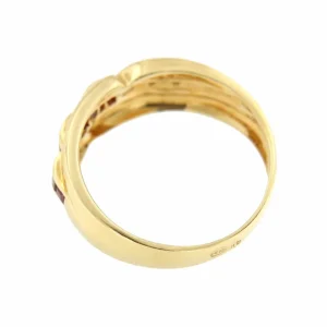 Roman Joyero Anillos<SUKRAN anillo oro amarillo de 18 kts brillantes y esmeraldas