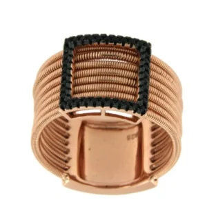 Roman Joyero Anillos<SVETA, anillo ancho de plata con circonitas