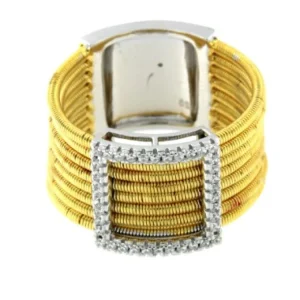 Roman Joyero Anillos<SVETA, anillo ancho de plata con circonitas
