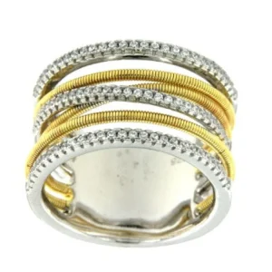Roman Joyero Anillos<SVETLANA, anillo de plata ancho con circonitas