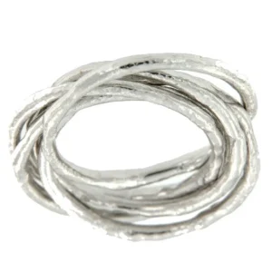 Roman Joyero Anillos<SYMI, anillo de plata de ley rodiado.