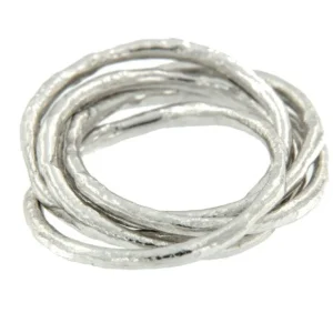 Roman Joyero Anillos<SYMI, anillo de plata de ley rodiado.