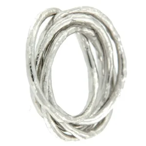 Roman Joyero Anillos<SYMI, anillo de plata de ley rodiado.