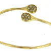 Roman Joyero Pulseras<TALIA, pulsera de plata rígida de plata dorada.