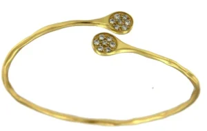 Roman Joyero Pulseras<TALIA, pulsera de plata rígida de plata dorada.