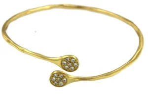 Roman Joyero Pulseras<TALIA, pulsera de plata rígida de plata dorada.