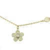 Roman Joyero Cadenas Y Gargantillas<TETIS, collar de plata dorada con flor y circonita.