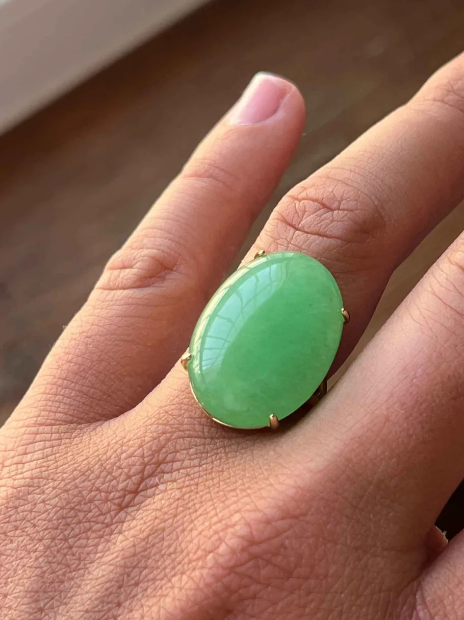 thawar_anillo_de_plata_do_4.webp Roman Joyero Anillos<THAWAR, anillo de plata dorada y cuarzo verde