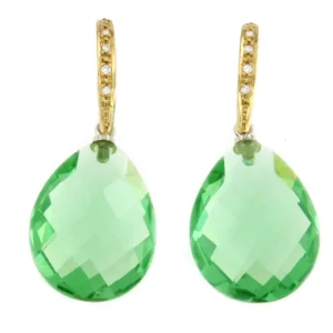 Roman Joyero Pendientes<TIVOLI pendiente de brillantes oro amarillo 18 ktes y perillas