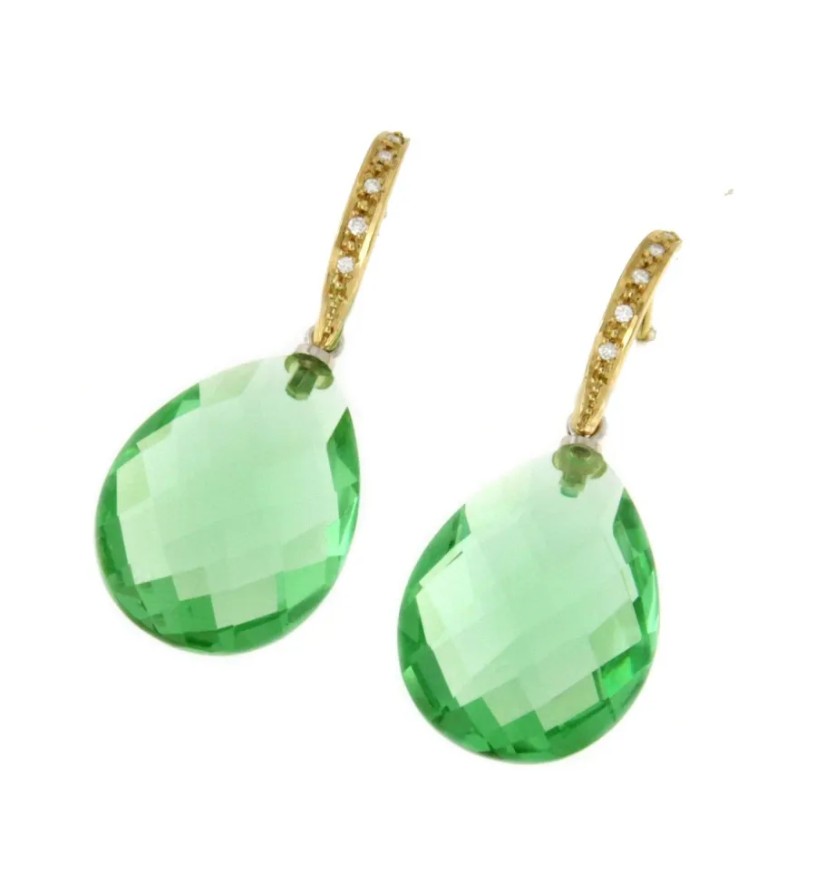 tivoli_pendiente_de_brill_2.webp Roman Joyero Pendientes<TIVOLI pendiente de brillantes oro amarillo 18 ktes y perillas