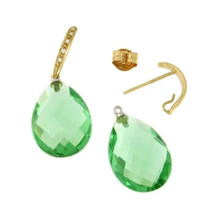 Roman Joyero Pendientes<TIVOLI pendiente de brillantes oro amarillo 18 ktes y perillas