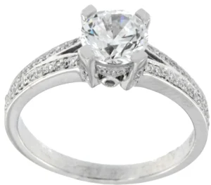 Roman Joyero Anillos<TIZIANO, Anillo solitario de plata con circonita central